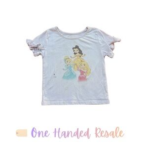 🌹Disney Belle Cinderella Sleeping Beauty Light Pink Princess Ruffle T-Shirt 5